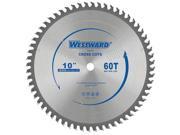 WESTWARD 24EL67 Circular Saw Blades 10 In 60T