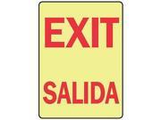 ACCUFORM SIGNS MLAD216GP Exit Sign 10 x 7In R WHT PLSTC Bilingual G0453461