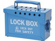BRADY 45190 Group Lockout Box Heavy Duty Steel Blue G9404552