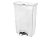 22 7 16 Step On Trash Can White Rubbermaid 1883561