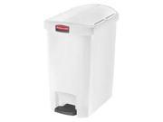 19 35 64 Step On Trash Can White Rubbermaid 1883556