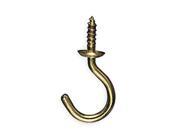 3ZVG4 Utility Cup Hook Solid Brass PK 2