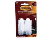 COMMAND 17081 Hook Molded Plastic 11 8 In PK 2