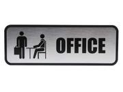 COSCO 038907 Brushed Metal Sign Office