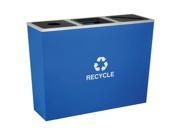 42 Recycling Receptacle Recycling Station Blue Tough Guy TG RC MTR 3 RBL