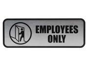 COSCO 038904 Brushed Metal Sign Employees Only