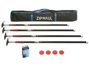 ZIPWALL ZP4 Barrier System With 4 Steel 10 Ft Poles