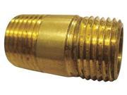 3 8 x 1 1 2 MNPT Threaded Brass Long Pipe Nipple 10PK 6AZE4