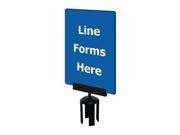 TENSABARRIER S17 P 23 7X11 V HDSB 1701 33 Acrylic Sign Blue Line Forms Here