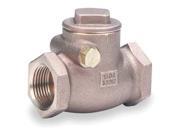 MILWAUKEE VALVE 510T 1 1 2 Swing Check Valve Bronze 1 1 2 In. FNPT G2356873