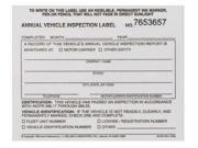 JJ KELLER 049 SN Vehicle Inspection Label 5 x 4 In.