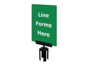 TENSABARRIER S17 P 28 7X11 V HDSB 1701 33 Acrylic Sign Green Line Forms Here