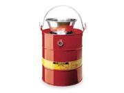 JUSTRITE 10905 Drain Can 5 Gal. Red Galvanized Steel
