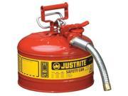 JUSTRITE 7225130 Type II Safety Can Red 113 4 In. W