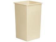 Tough Guy 25 gal. Square Beige Trash Can Nestable 5WYZ1