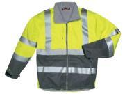 TINGLEY J25022 Breathable Rain Jacket HiVis Yl Grn 2XL