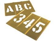 CH HANSON 10156 Stencil Set Letters Numbers Brass