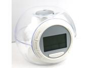 Alarm Clock 7 color Light Round Transparent Timer LED Digital Clock with Nature Sound and Thermometer