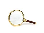 Handheld Magnifier Magnifying Glass Gilt edged Lens Magnifier Loupe 90mm 3X 5X