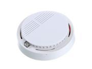 Home Security Photoelectric Cordless Smoke Detector Fire Sensor Alarm White