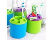 Toothbrush holder toothpaste for Bathroom toothbrush holder pen holder kit versatile storage cylinder blue