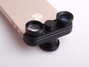 Rotating 4 in1 Fish Eye Wide Angle Macro 2X Telephoto Photo Lens Kit For iPhone 5 5S