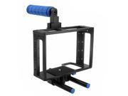 DSLR camera CAGE RIG made for 5D MARK II 7D w 15mm rod block plate stablizer