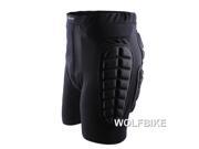 WOLFBIKE Hip Butt Protective Short Pad Ski Skate Snowboard Skiing Shorts Roller Padded Protection Gear Racing body armor Black BC305