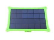 Waterproof 5V 4W Portable Solar Panel Mobile Charger Battery USB Output Pack for Cellphones PSP MP4 Green