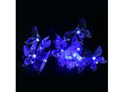 Chrismtas String Light Battery Powered 40 LED Fairy Lights Butterfly for Outdoor Party Wedding Bedroom Blue