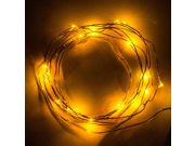 100 LEDS Starry Lights Fairy Lights Copper LED Lights Strings Ultra Thin String Wire Yellow