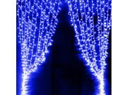 6Mx3M 600LED Waterfall Outdoor Christmas Xmas LED String Fairy Wedding Event Curtain Holiday Light 220V Home Garden Clubs Hotels Blue