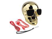 Plastic Metallic Skull Wireless Speaker Sunglass Skull Bluetooth NFC Subwoofer Speaker for Smartphone Tablet PC