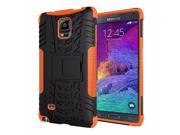 Note4 Tyre Case Soft TPU Hard PC Heavy Duty Armor Stand Case Cover for Samsung Galaxy Note 4 N9100 Phone Cover 2 in 1 Case