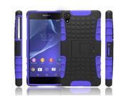 Tire Style Tough Rugged Dual Layer Hybrid Hard KickStand Slim Armor Case for Sony Xperia Z3 Kick Stand Duty Armor Mobile Phone Bags