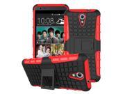 2 in 1 TPU PC Shockproof Hybrid Rugged Armor Case with Kickstand for HTC Desire 620