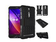Soft Silicone Hard Plastic Shell Case Cover for Asus Zenfone 2 ZE551ML Case 5.5 Inch Holder Stand