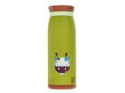 350ML Cute Animal Stainless Steel Vacuum Cup Portable Thermos Cup for Baby Kids Water Bottle Green