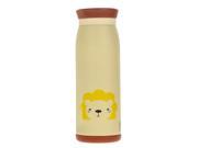 350ML Cute Animal Stainless Steel Vacuum Cup Portable Thermos Cup for Baby Kids Water Bottle Beige