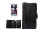 Flip PU Leather Wallet Fission Type Case with 5 ID Credit Card Pockets for Apple iPhone 5S SE