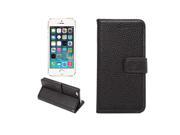 Luxury Lichee Pattern Wallet PU Leather Case for Apple iPhone 5 5S Flip Cover Stand Phone Bags