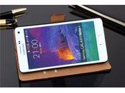 Real Genuine Leather Case for Samsung Galaxy Note4 Flip Stand Design Phone Back Cover Wallet with Card Slot Book Style