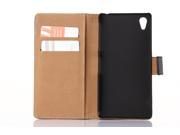 Luxury Genuine Leather Case Photo Frame Wallet Book Cover for Sony Xperia Z2 Credit Card Slot Phone Shell Full Protect Flip Cover
