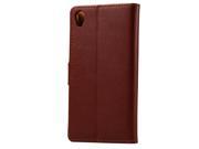 Flip Genuine Leather Wallet Case for Sony Xperia Z5 Phone Bag Cover with Card Holder