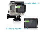 Screen Protector Ultra Clear LCD Camera Housing Glass Lens Protector Film for Go Pro Hero 4 Hero 3 3 Camera