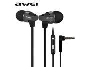 AWEI ES 860hi Noise Reduction In Ear HIFI Headset Music Headset Phone Wire Headset Clear Bass with Mic Headset