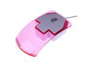 Transparent Led Optical Wired Mouse Beautiful Pink Light USB Mouse Mice for Computer PC Laptop Desktop