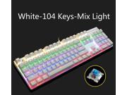 ZERO Customizable Backlight Mechanical Gaming Keyboard 104 Keys Blue Switches LED Metal Wired USB Keyboard for Game