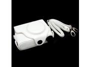 O.N.E OC i10W White PU Leather Camera Case Bag Cover Pouch For Pentax Optio i 10 Replaces Pentax O CC102
