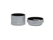 Kiwifotos KWC X2S Metal Silver Lens Filter Adapter Set For LEICA X1 X2 Camera Vented Hood